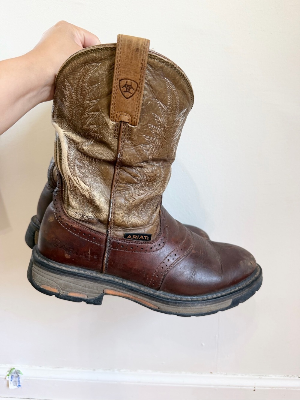 Ariat Work Boots Mens Size 10EE Brown/Tan  Leather Soft Toe